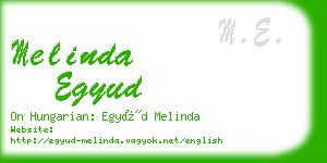 melinda egyud business card